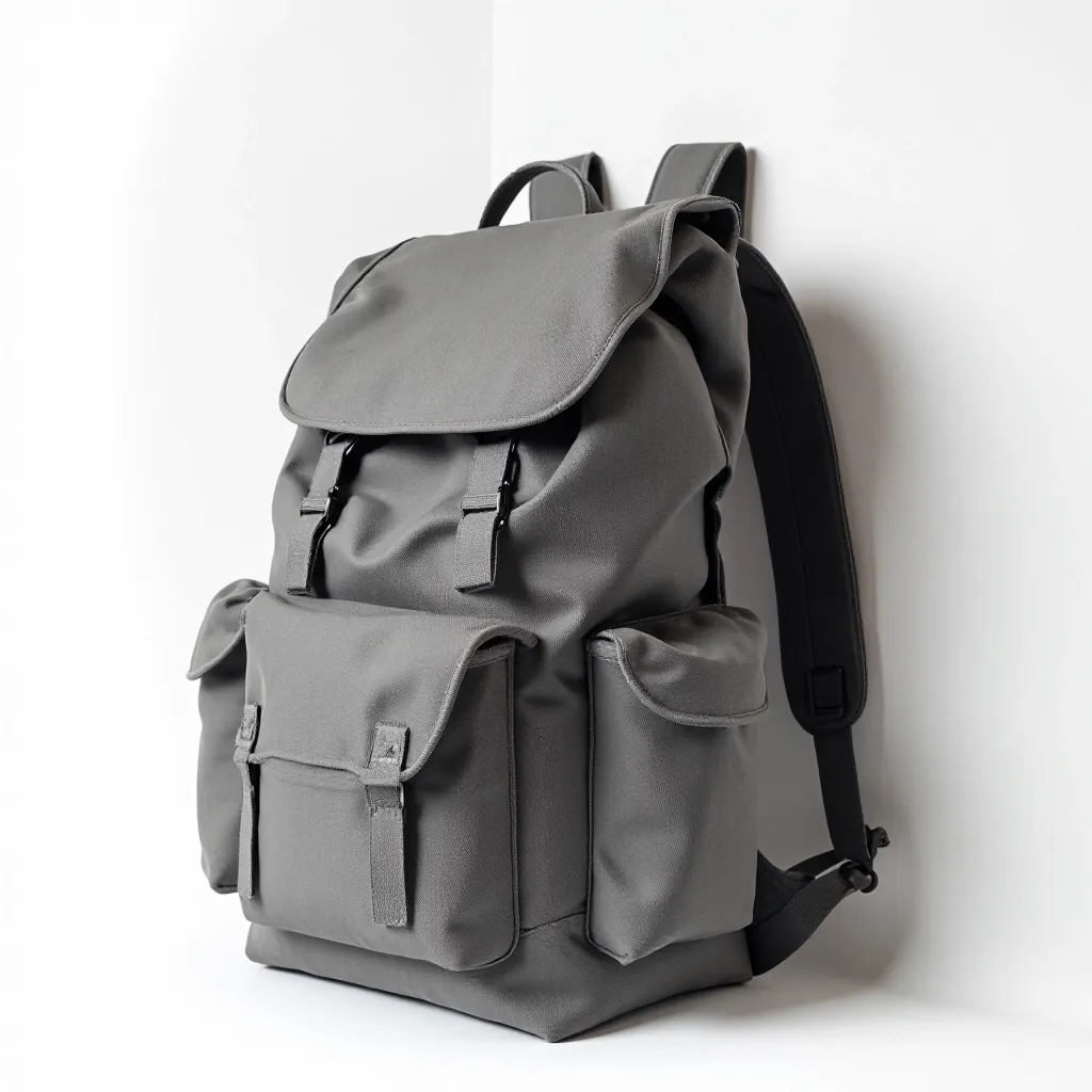 Amsterdam backpack displayed from multiple angles showing all pockets, straps, and construction details on neutral background