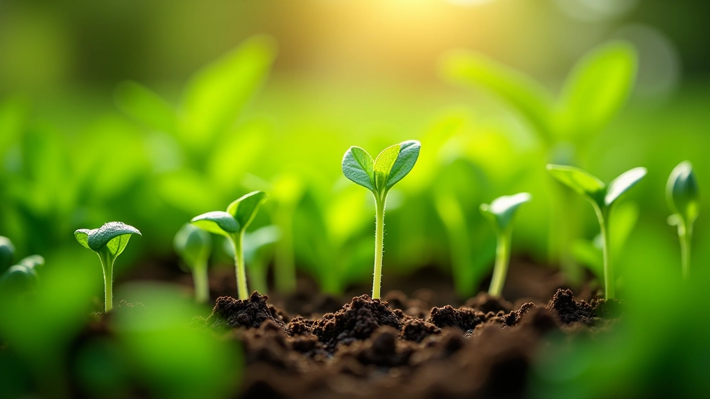 Linnaaia taimede kasvamise näidis koos erineva staadiumiga taimedega ja märgilaudadega